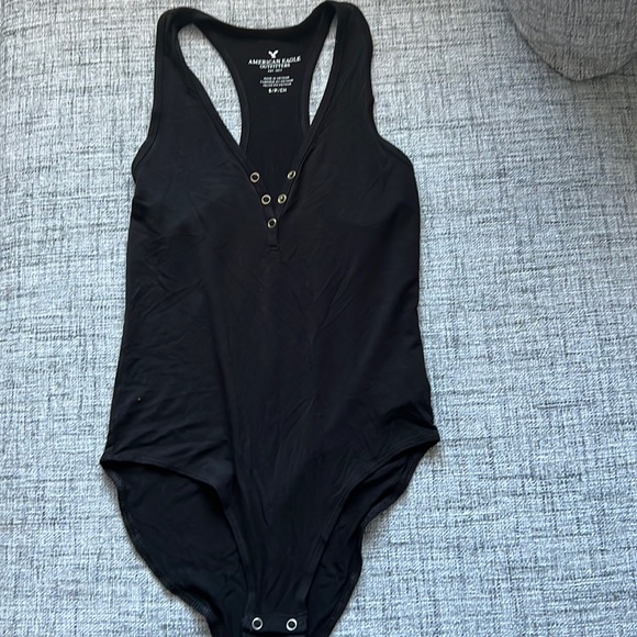 EUC American Eagle Size Small Black Bodysuit - Picture 1 of 4